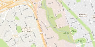 Mapu West Deane Park okolí Toronto